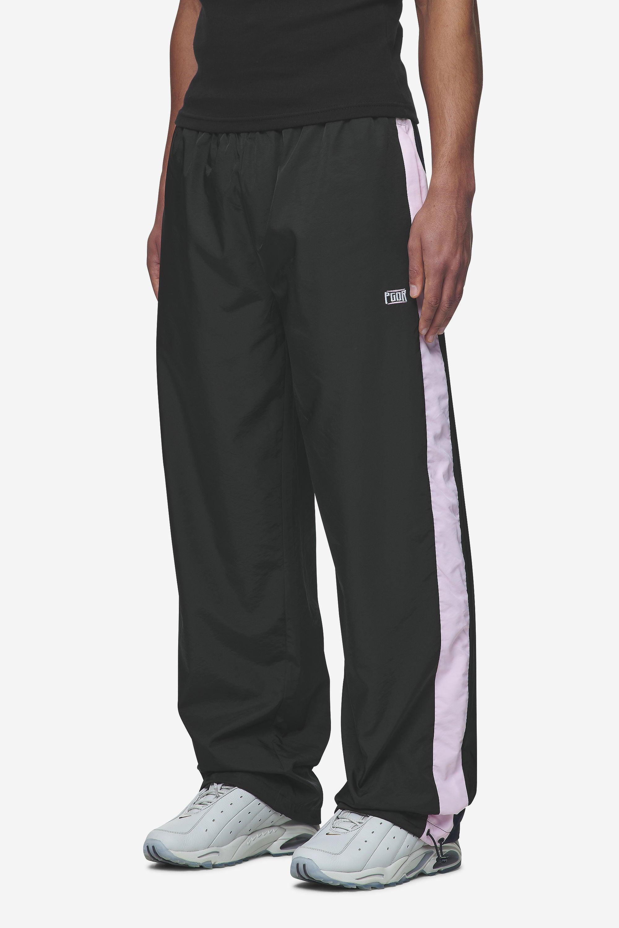 Stow Wide Track Pants Black Bubblegum – PEGADOR®