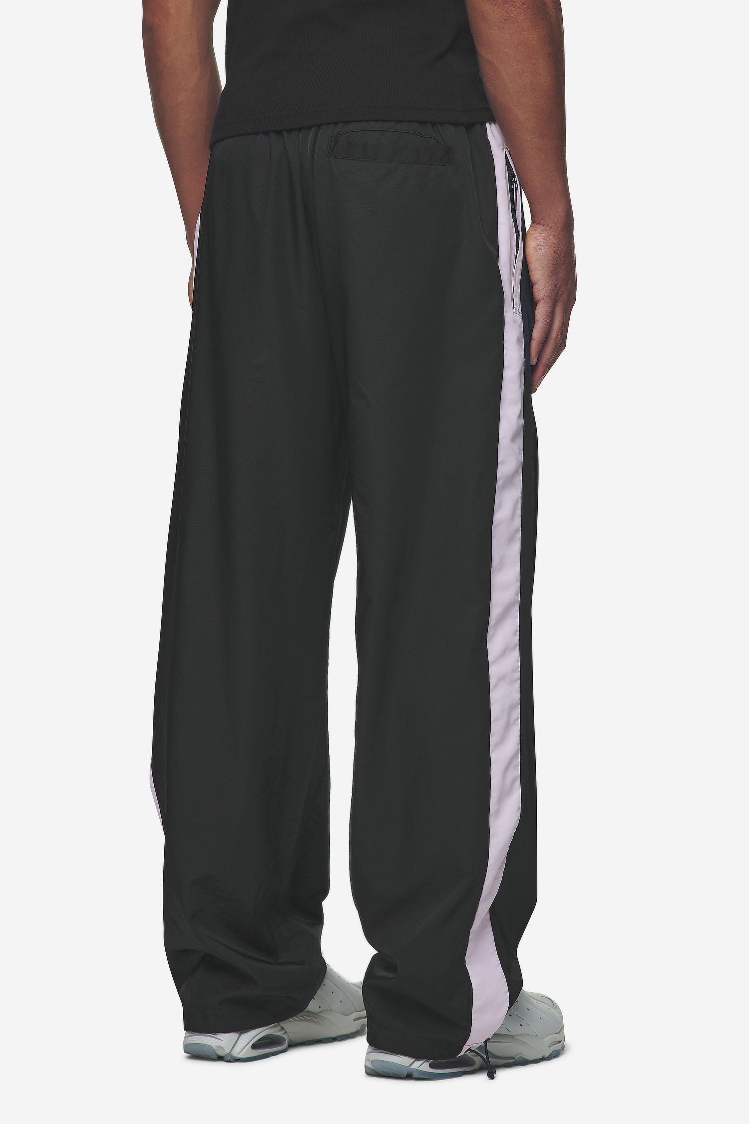 Stow Wide Track Pants Black Bubblegum PEGADOR