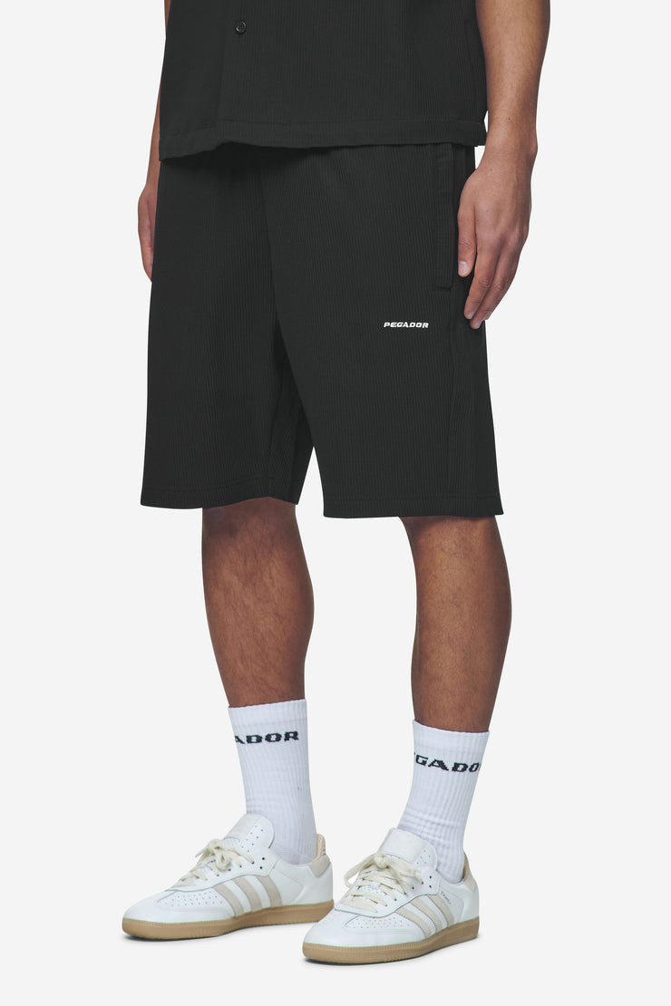 Pegador Troy Plissee Shorts Black