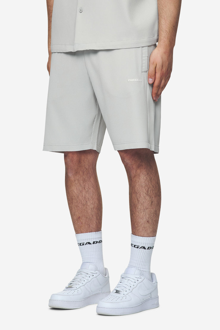 Pegador Troy Plissee Shorts Pearl Grey