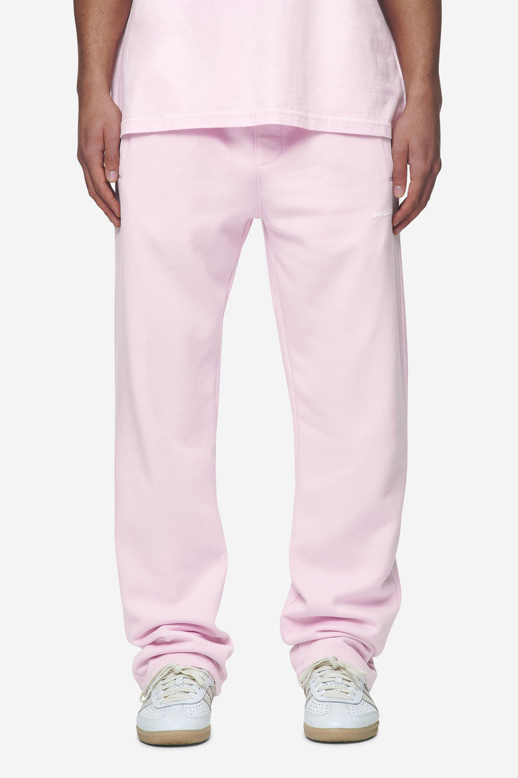 Pegador Logo Wide Sweat Pants Washed Bubblegum White Gum