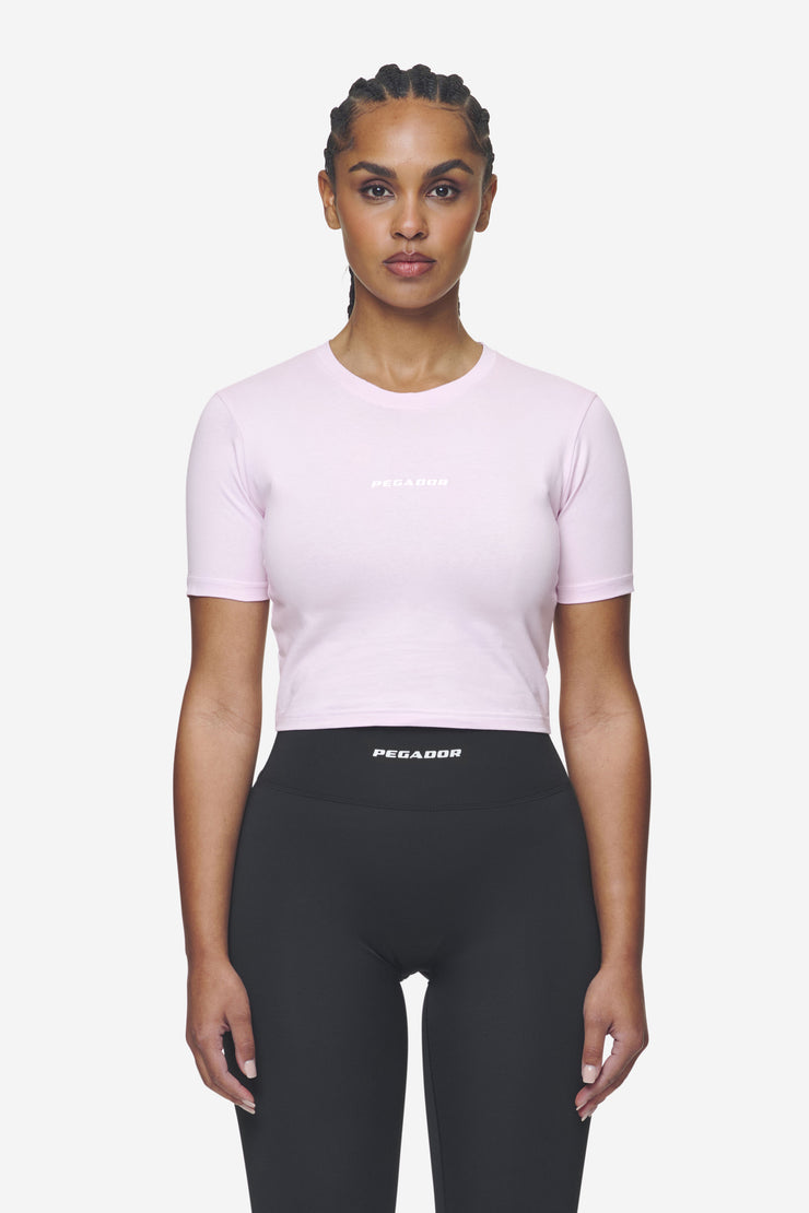 Pegador Ines Cropped Baby Tee Washed Bubblegum White Gum