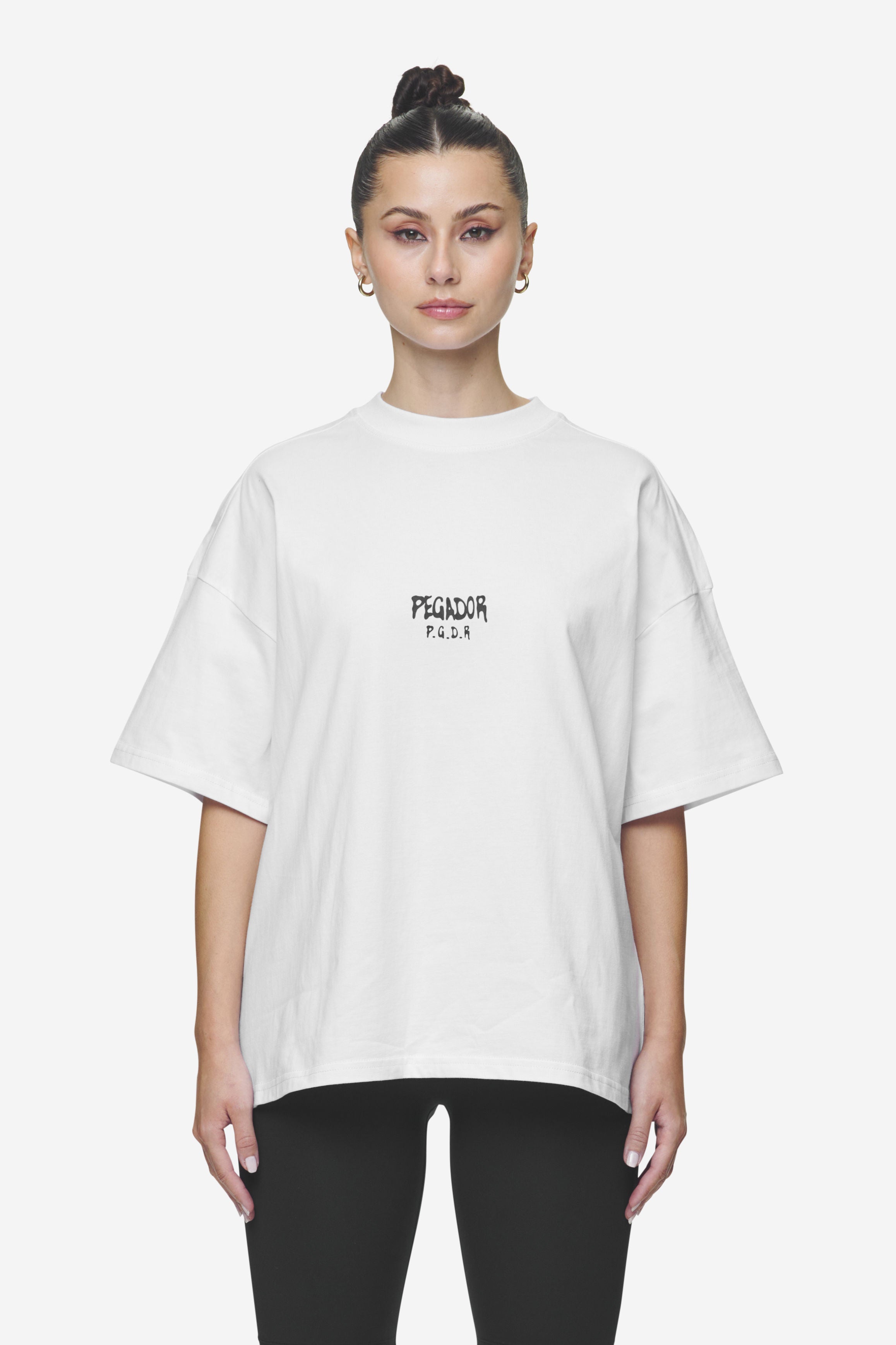 Pegador Ramira Heavy Oversized Tee White Gegenansicht aus der Next Wave Kollektion für DaHerren