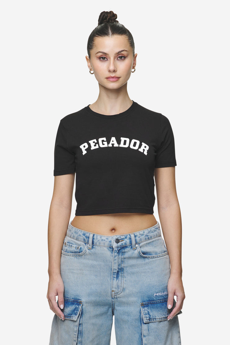 Pegador Jenna Cropped Baby Tee Black