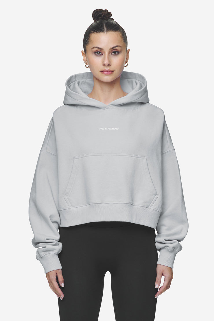 Pegador Salita Oversized Cropped Hoodie Washed Sky Grey White Gum