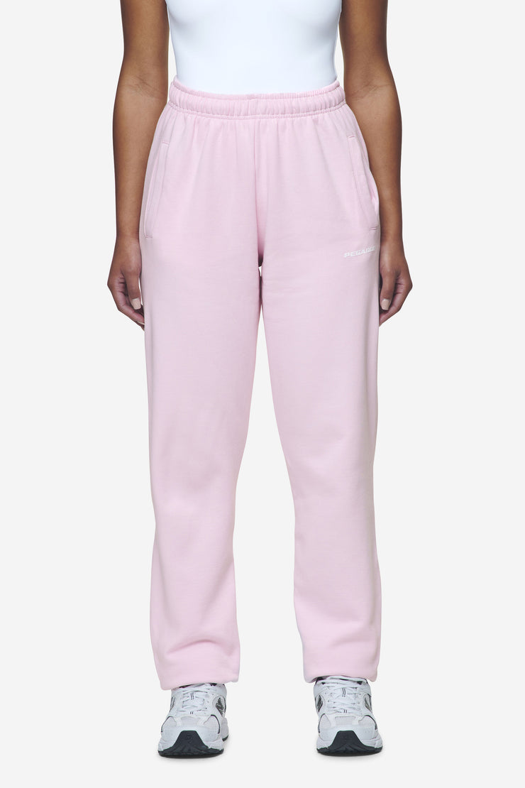 Pegador Villa High Waisted Sweat Pants Washed Bubblegum White Gum