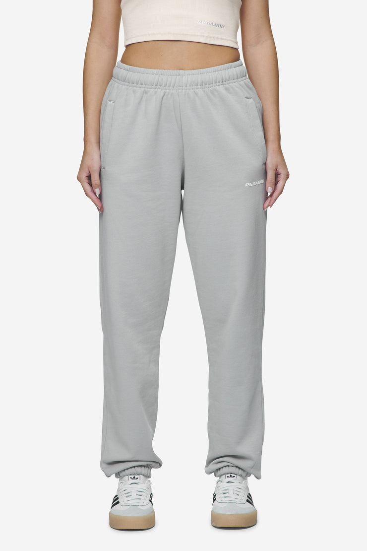 Pegador Villa High Waisted Sweat Pants Washed Sky Grey White Gum