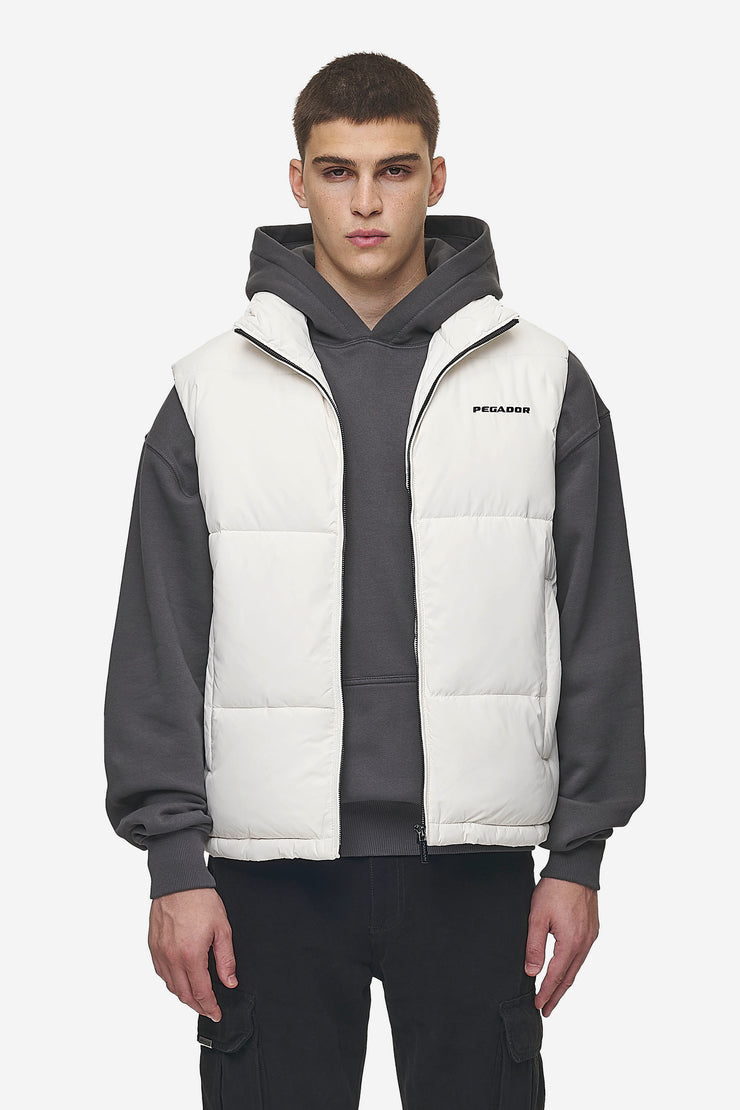 Pegador Landin Puffer Vest Bone White