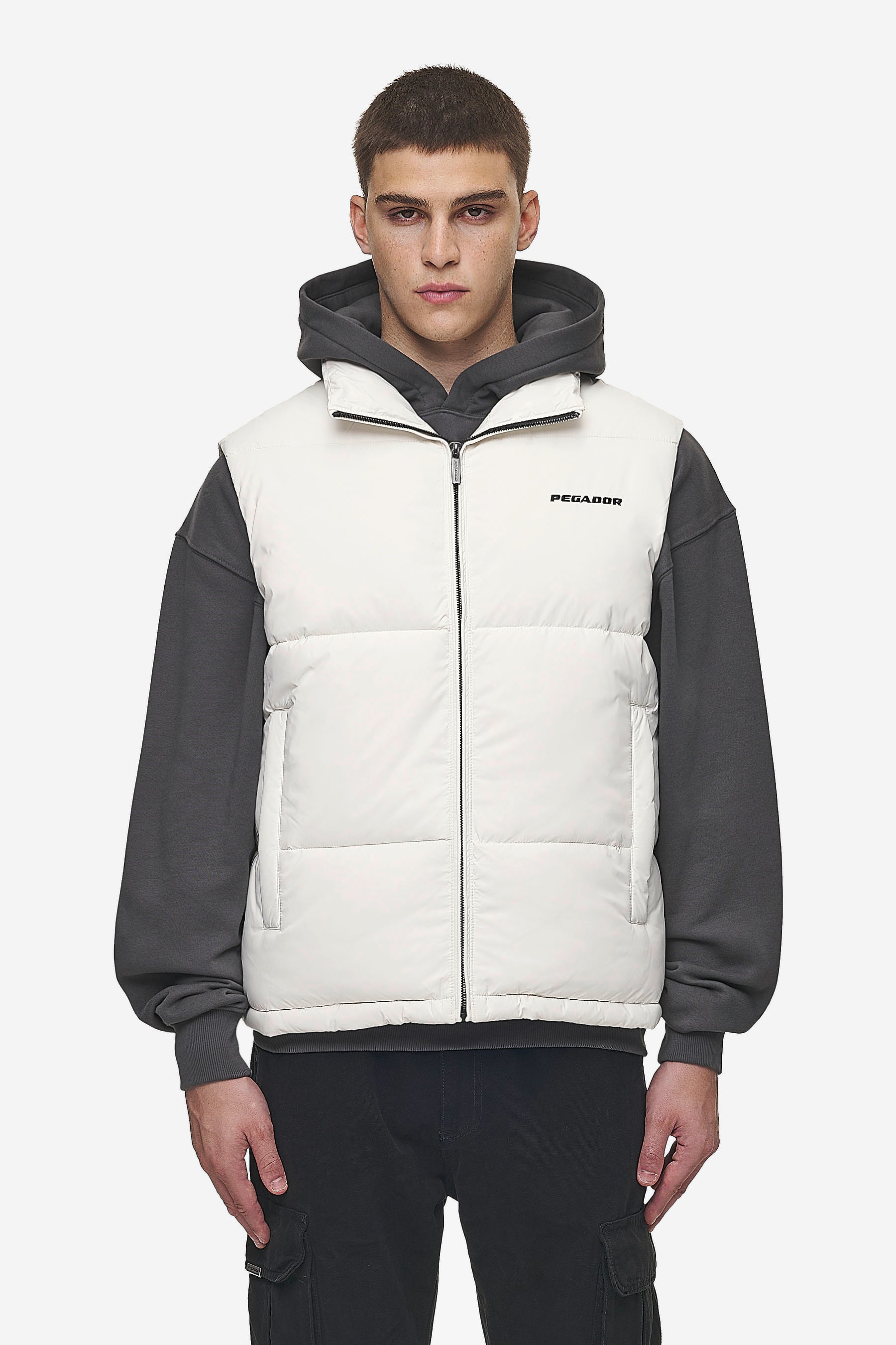 Landin Puffer Vest Bone White – PEGADOR®