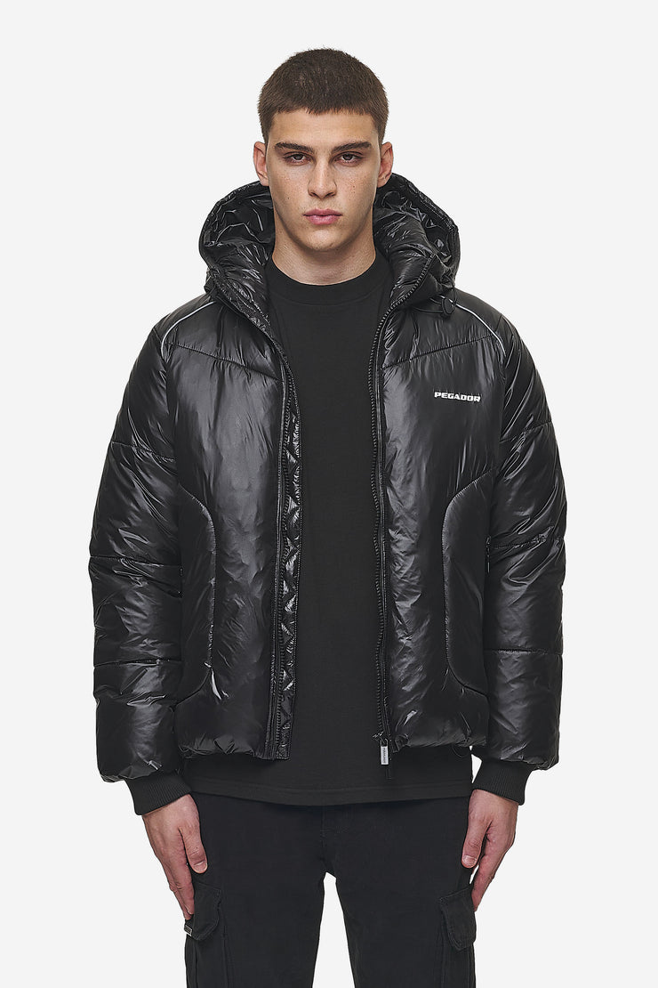 Pegador Toby Raglan Puffer Jacket Black