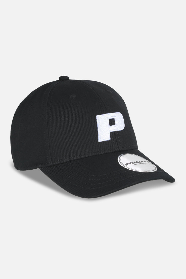 Pegador P Logo Cap Black White