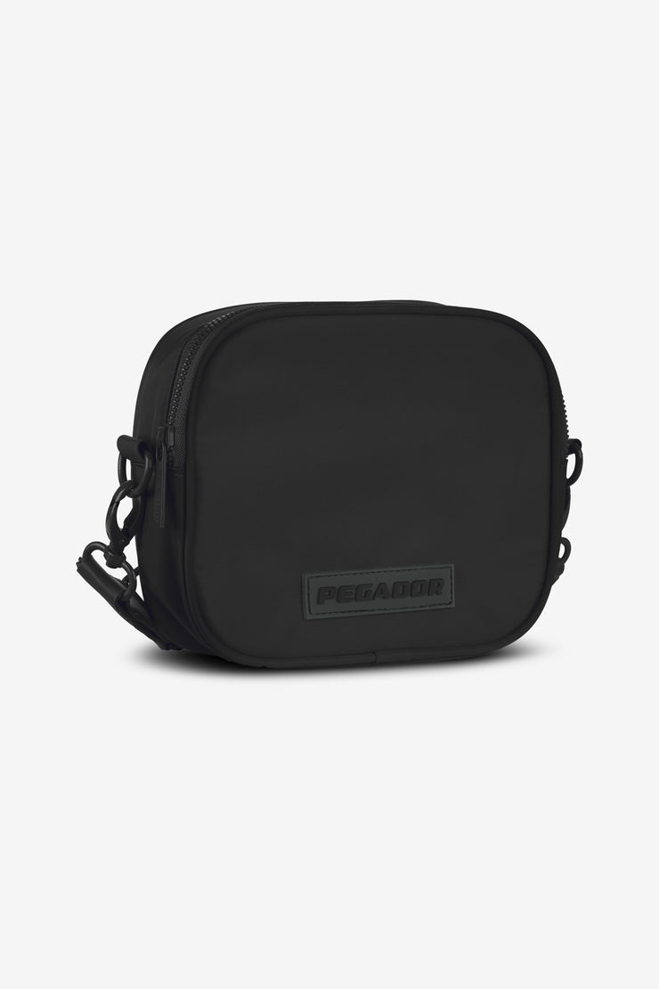 Pegador Rubber Logo Patch Nylon Shoulder Strap Bag Black