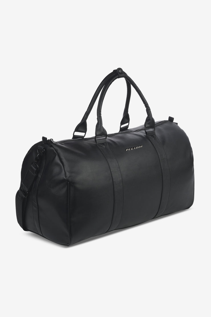 Pegador Strahan Logo Faux Leather Weekender Black