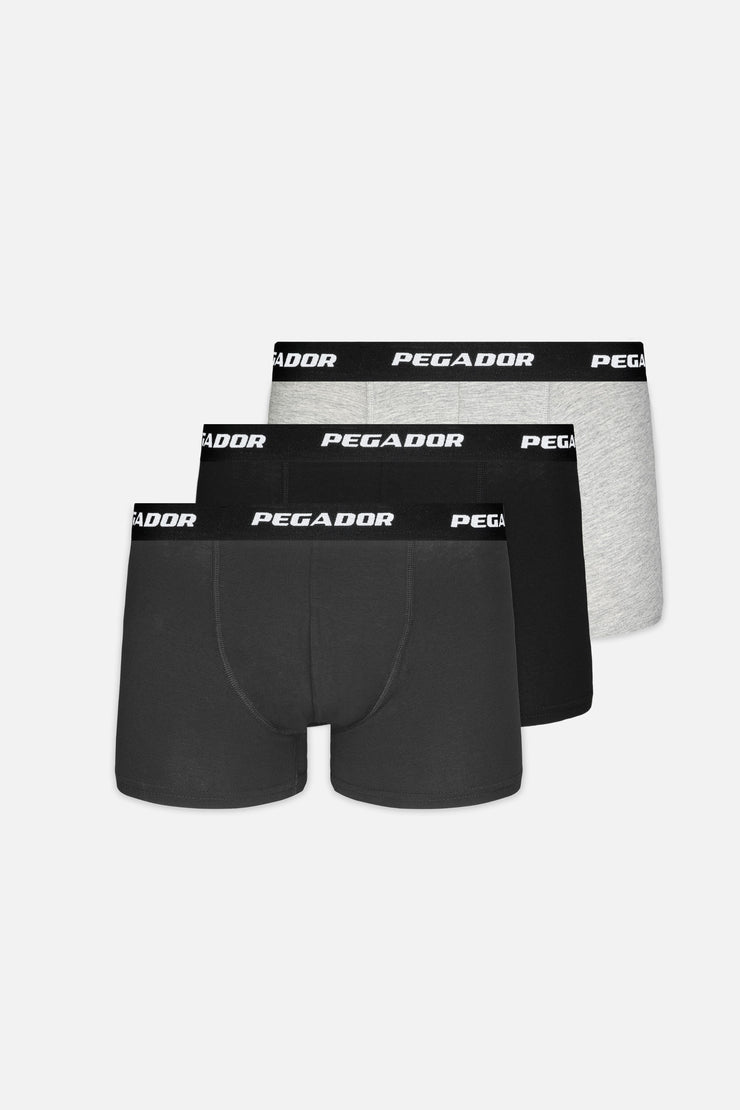 Pegador Tantun Boxershorts 3 Pack Grey Melange Black Anthracite