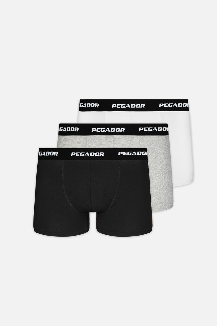 Pegador Tantun Boxershorts 3 Pack Black Grey Melange White