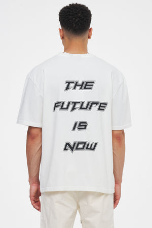 Trobe Oversized Tee Washed Bright White Tees | Men Ahead of Time Male 