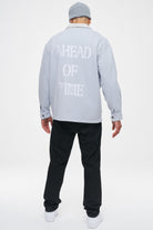 Ferndale Sweat Overshirt Washed Sea Ice Dawn Grey Sweater | Men Ahead of Time Male 
