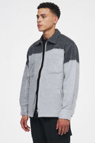 Bale Logo Embroidery Heavy Flannel Zip Shirt Dust Grey Graphit Shirts | Men Ahead of Time Male 