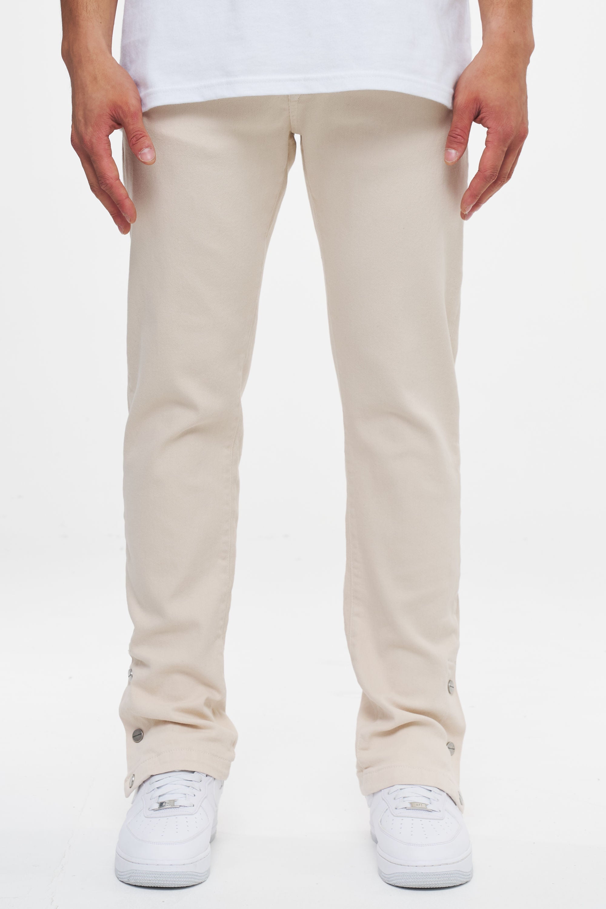 Moa Button Jeans Washed Polar Beige Jeans | Men Ahead of Time Male 