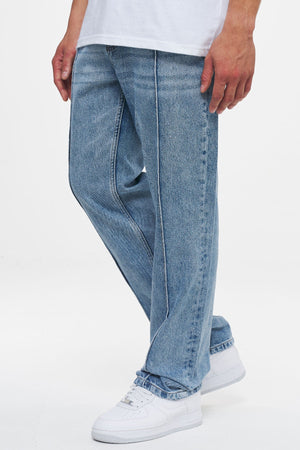 Shoal Flared Jeans Washed Vintage Blue Jeans | Men Ahead of Time Male 