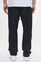 Ribbed Wide Sweat Pants Black Bottoms | Men Ahead of Time Male 
