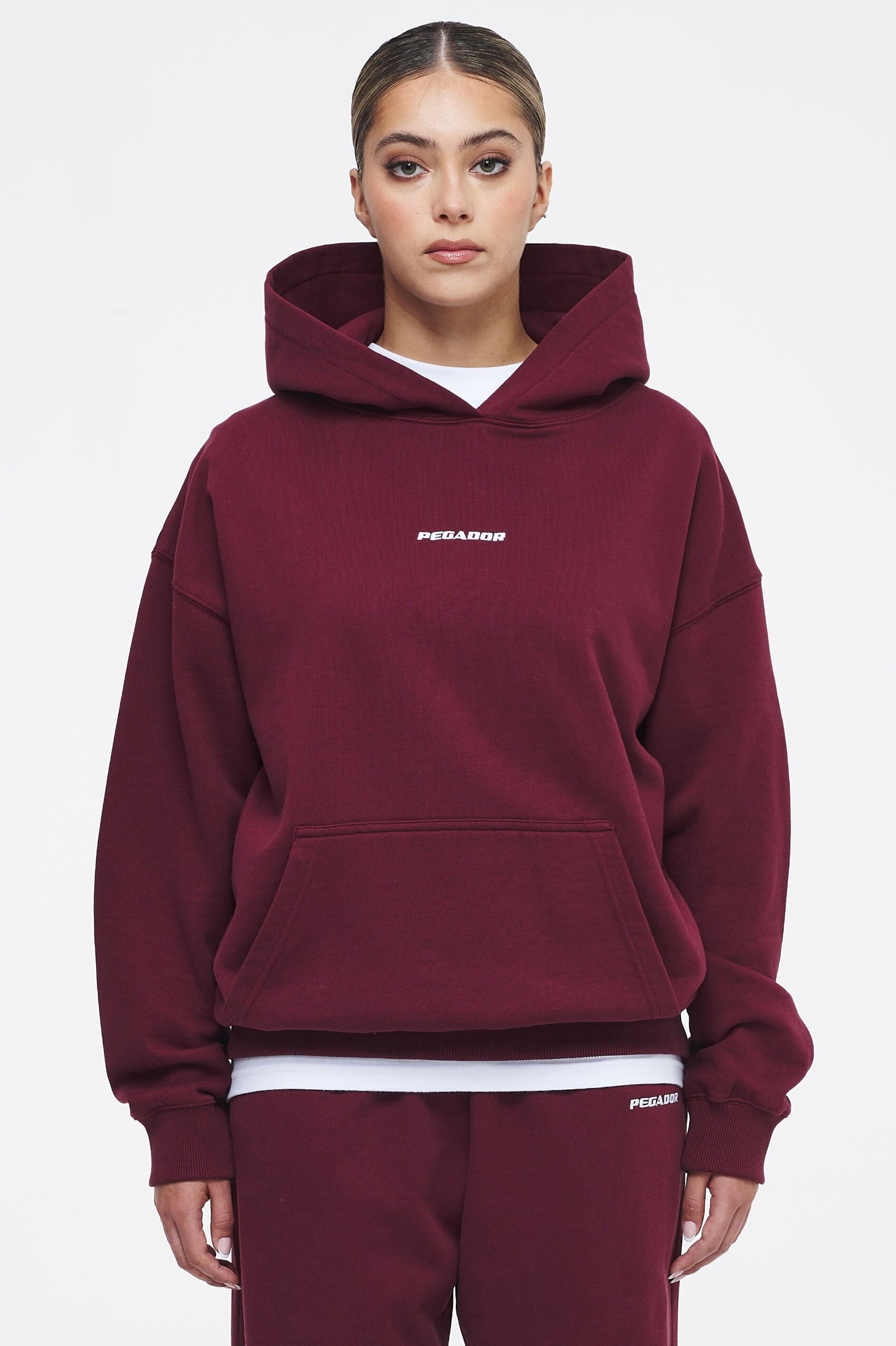 Clarita Logo Oversized Hoodie Washed Future Red Hoodies | Women Cold Hearted | Female 