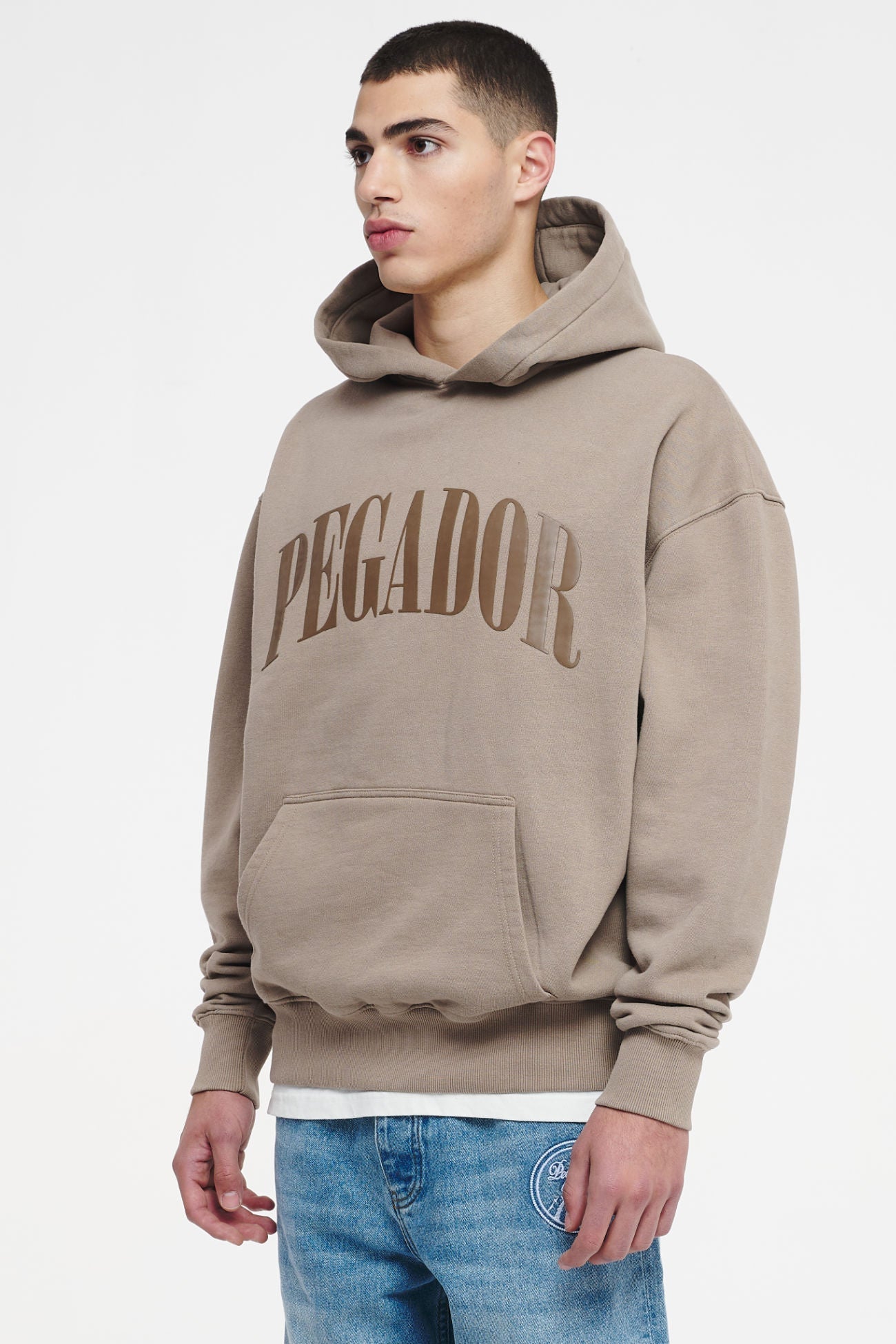 Cali Oversized Hoodie Washed Taupe Gum Hoodies | Men Cold Hearted | Male 