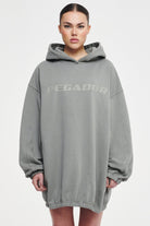 Lulea Oversized Hoodie Dress Washed Mountain Grey Hoodies | Women Cold Hearted | Female 