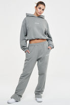 Kim Oversized Cropped Hoodie Washed Mountain Grey Hoodies | Women Cold Hearted | Female 