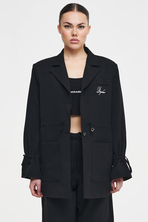Nova Strap Oversized Blazer Black Jackets | Women Cold Hearted | Female 
