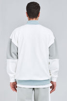 Velarde Oversized Sweat Jacket Washed Bright White Sweater | Men Modern Reality Men 