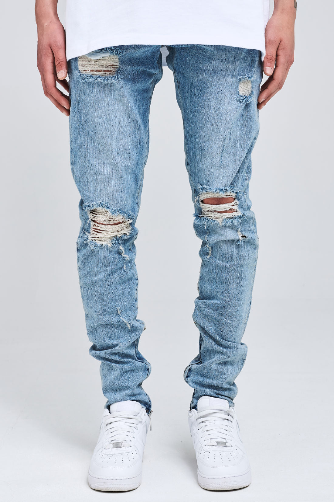 Mitu Distressed Jeans Washed Vintage Blue Jeans | Men Modern Reality Men 