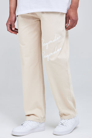 Baggy cream jeans Clearance