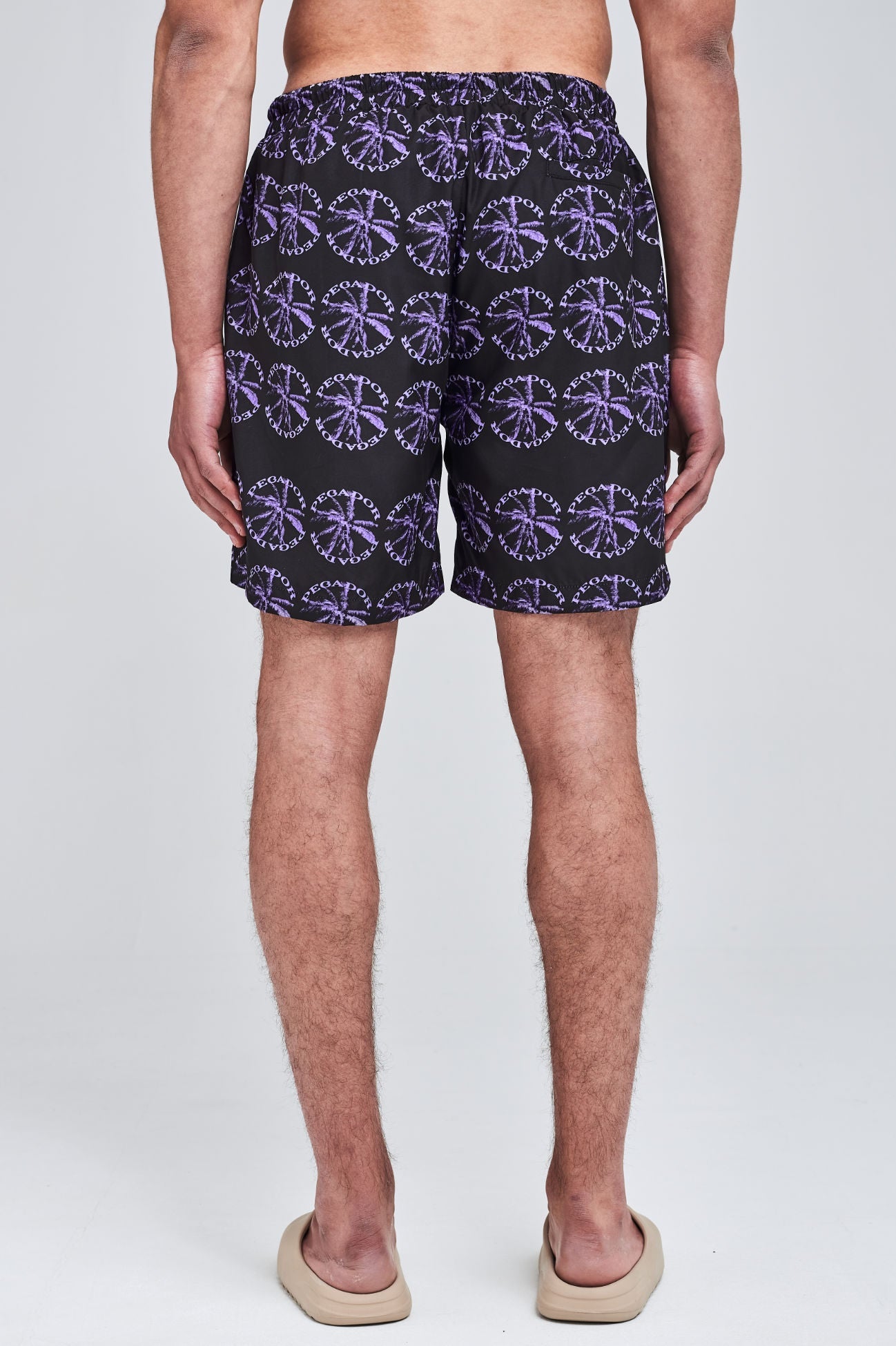 Grayson Monogramm Swim Shorts Black Purple Paste Shorts | Men Modern Reality Men 
