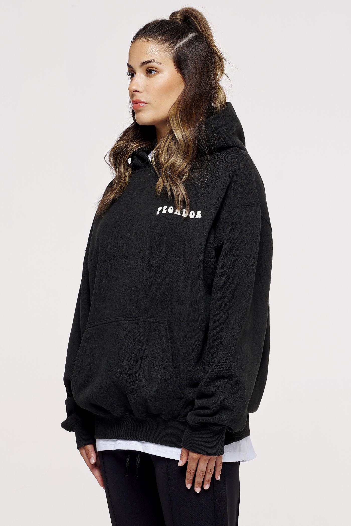 Del Aire Oversized Hoodie Washed Phantom Black Hoodies | Women No Role Model Female 