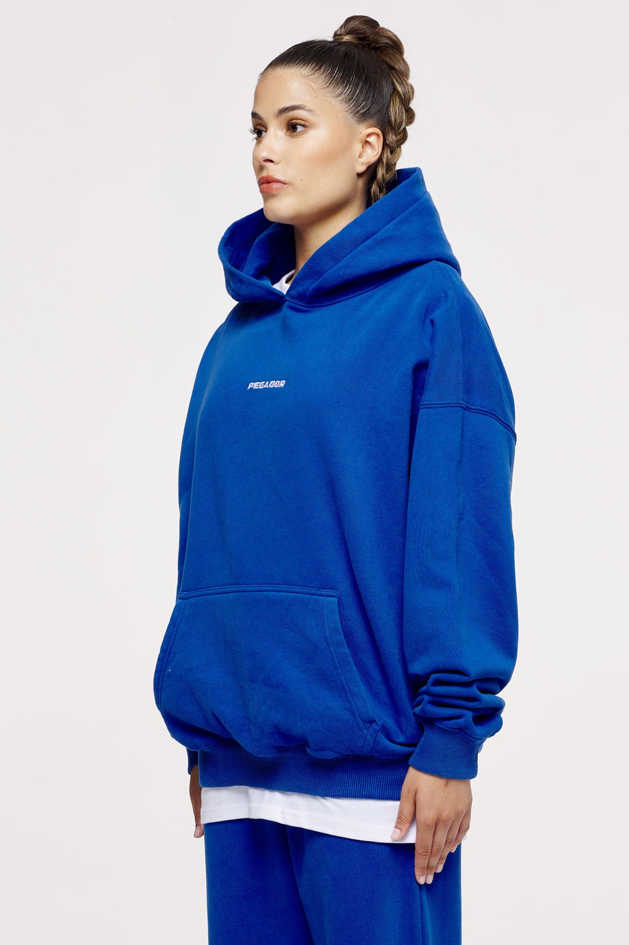 Clarita Logo Oversized Hoodie Washed Deep Blue Hoodies | Women No Role Model Female 