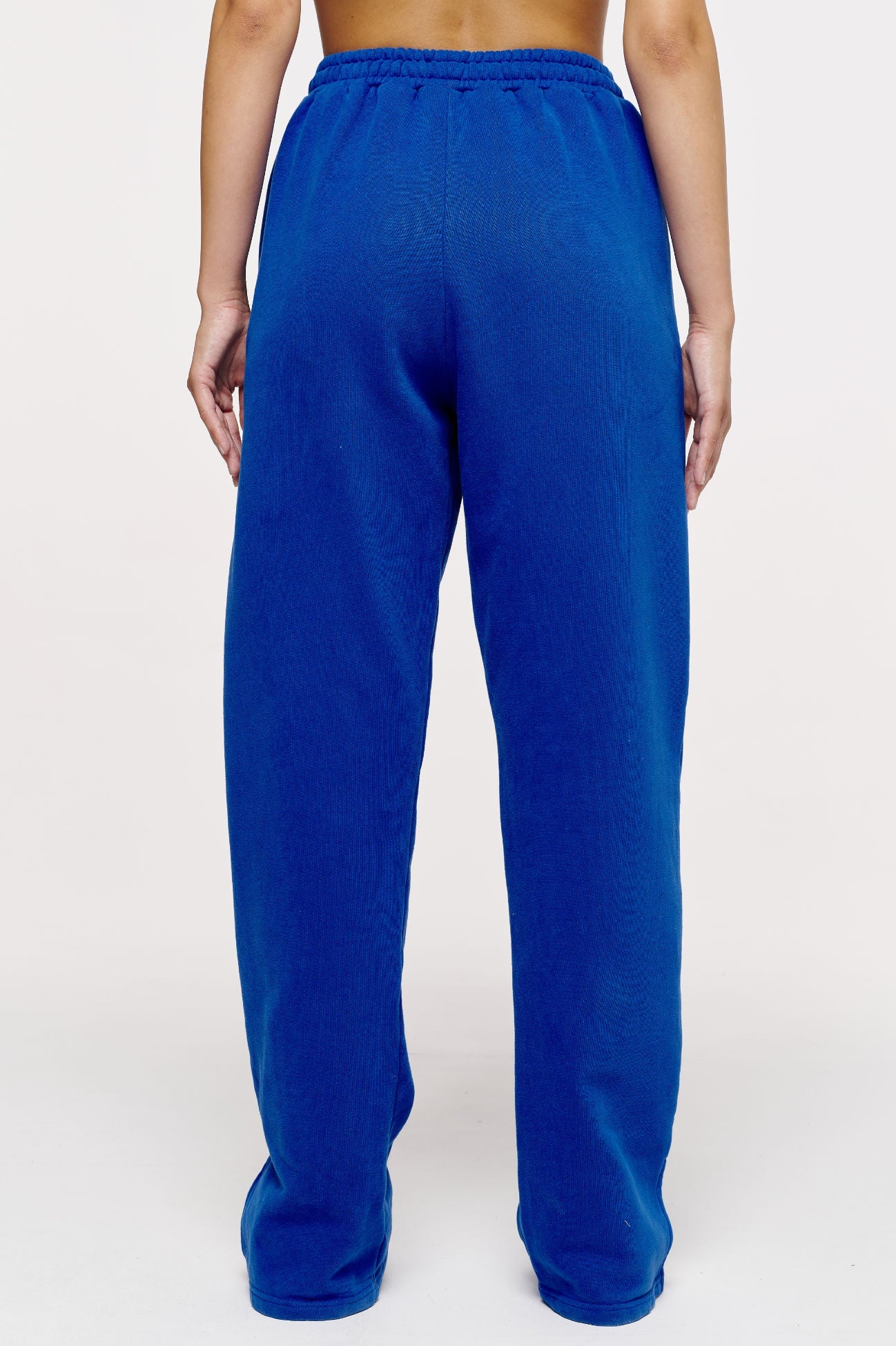 Evie Straight Sweat Pants Washed Deep Blue Bottoms | Women No Role Model Female 