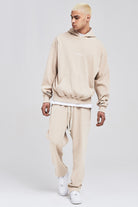 Ribbed Heavy Wide Sweat Pants Washed Ivory Bottoms | Men Life We Chose Men 