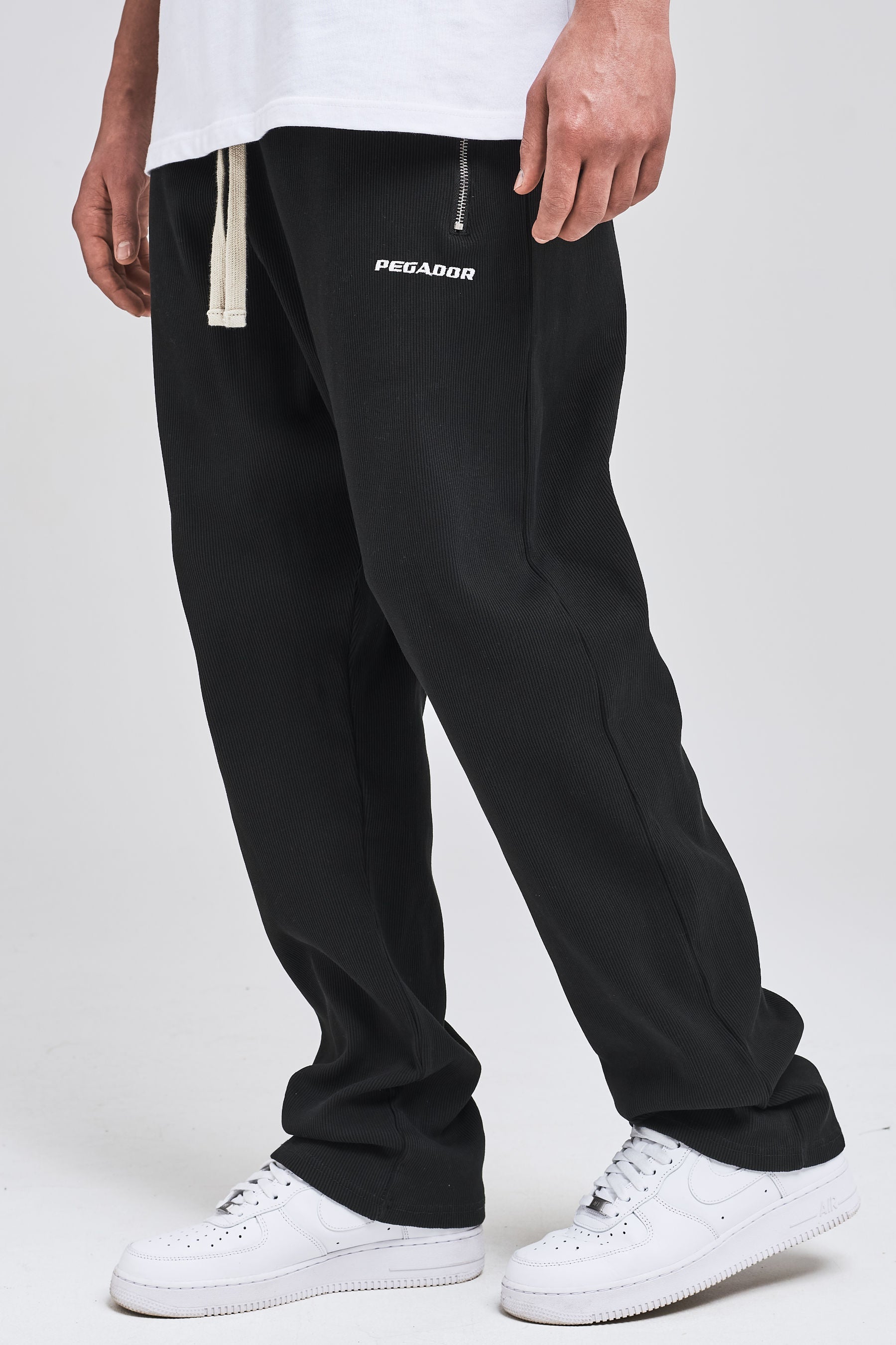 Ribbed Heavy Wide Sweat Pants Washed Coal Bottoms | Men Life We Chose Men 