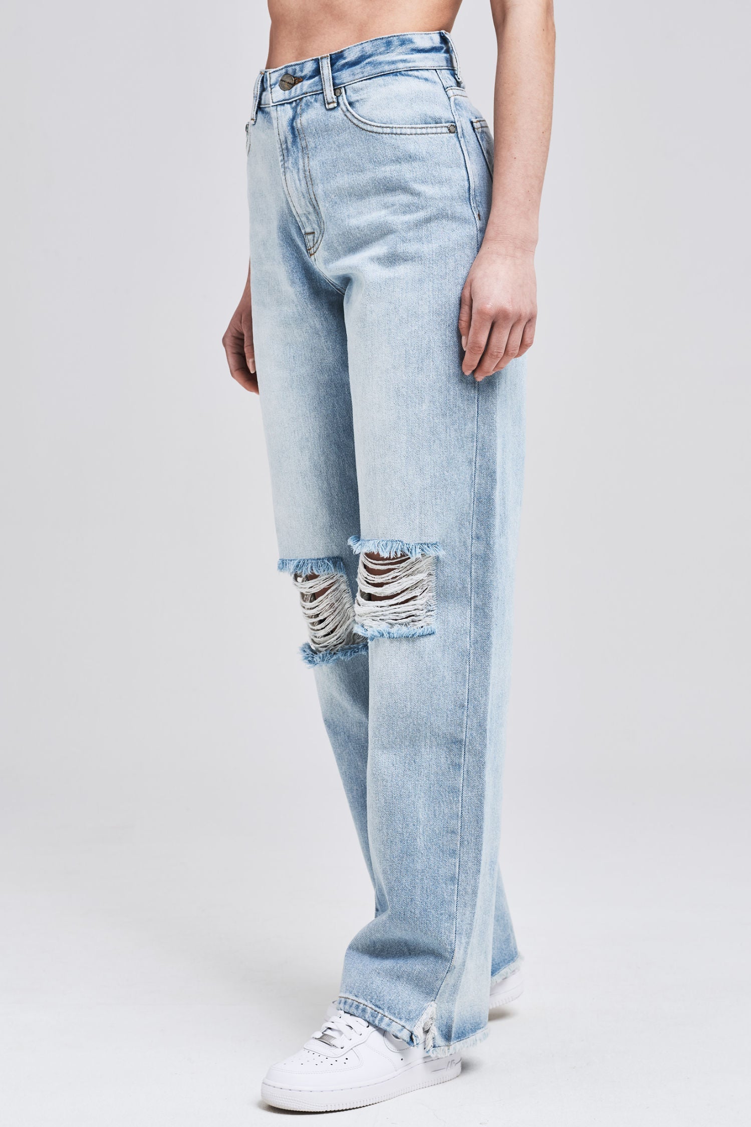 Mayall Distressed Wide Jeans Light Blue Jeans | Woman Life We Chose Female 