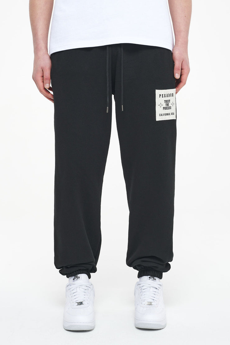 Pegador Galt Heavy Sweat Pants Vintage Washed Black Ink