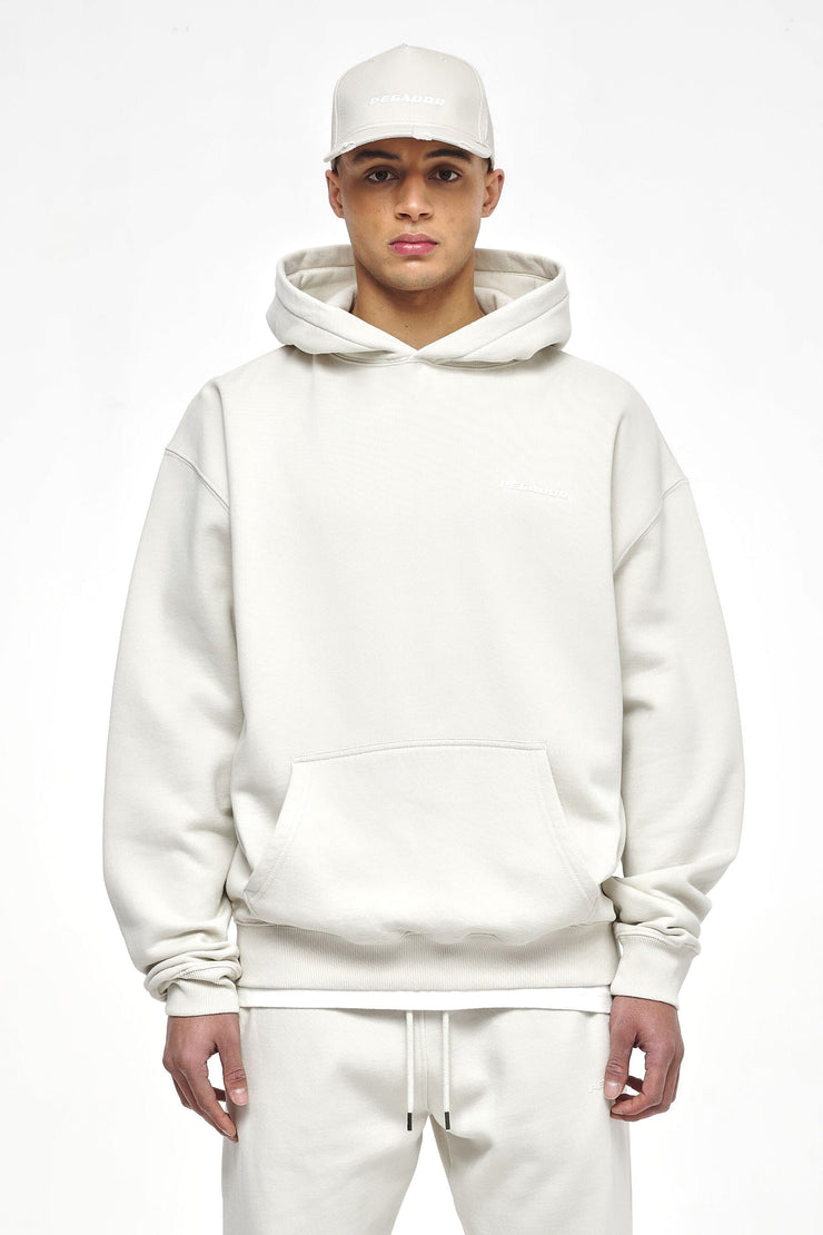 Pegador Logo Oversized Hoodie Vintage Washed Angels Cream Gum