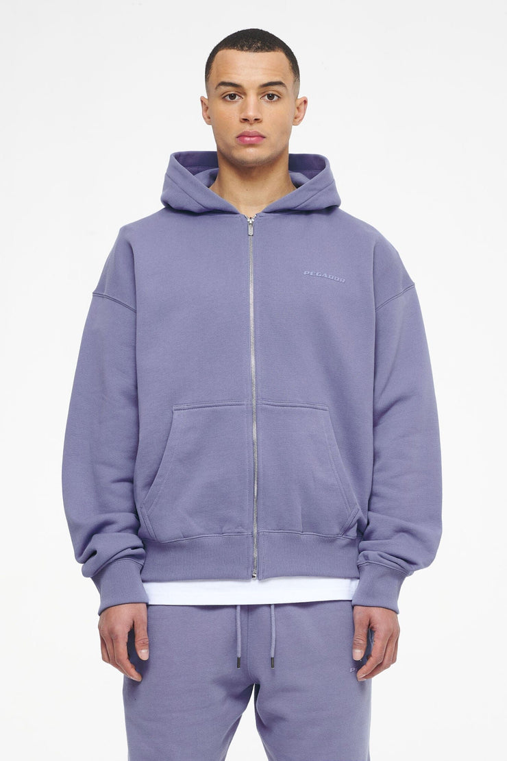 Pegador Logo Oversized Sweat Jacket Vintage Washed Magic Violet Gum