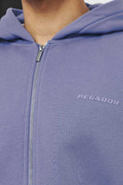 Logo Oversized Sweat Jacket Vintage Washed Magic Violet Gum Hoodies | Men Trust The Process | Men 
