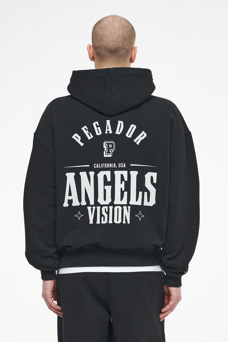 Pegador Salal Oversized Hoodie Vintage Washed Black Ink