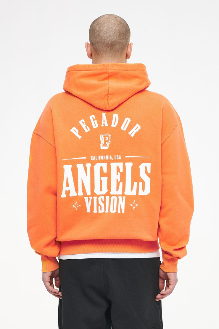 Pegador Salal Oversized Hoodie Vintage Washed Sunrise Orange