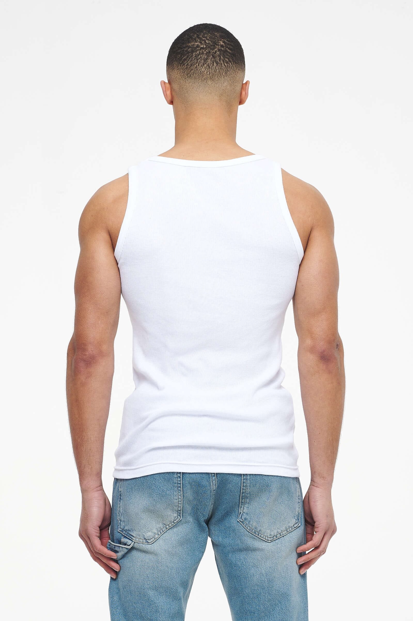 Adera Rib Undershirt White Tees | Men Trust The Process | Men 