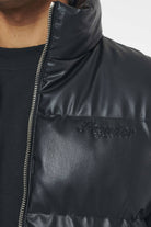 Arid Faux Leather Vest Black Ink Vest | Male Trust The Process | Men 