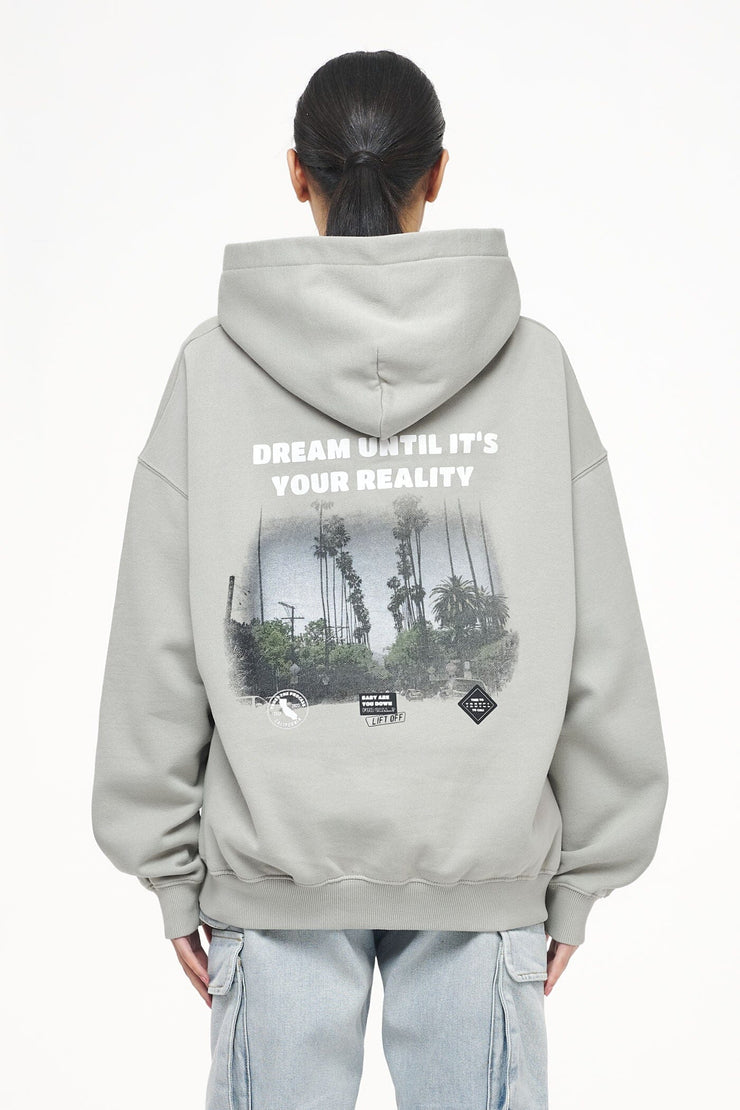 Pegador Jay Oversized Hoodie Vintage Washed Quiet Gray