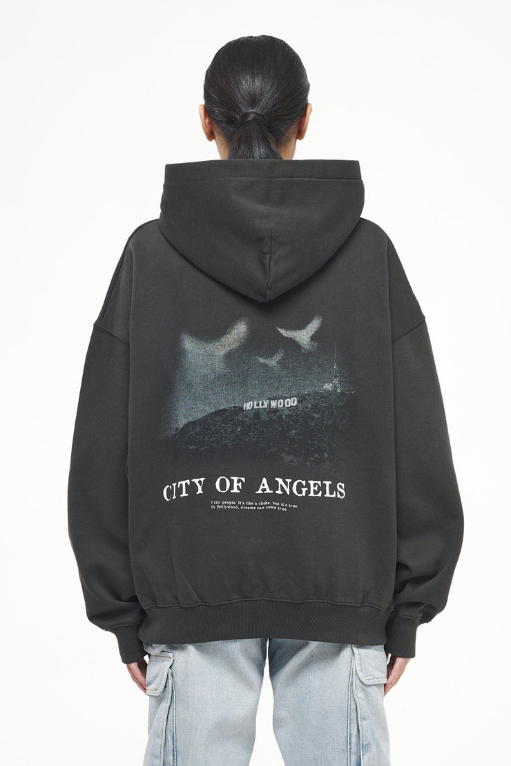 Pegador Angel Oversized Hoodie Vintage Washed Iron Grey